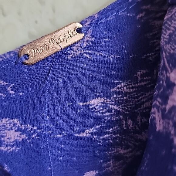 Free People These Dreams Large Purple Long Sleeve Dress - Picture 4 of 8